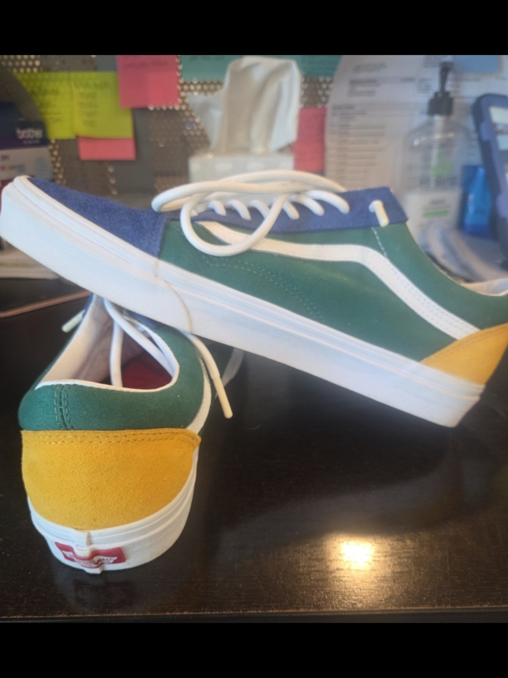 Multicolor Low-Top Sneakers with White Stripe Mens Vans